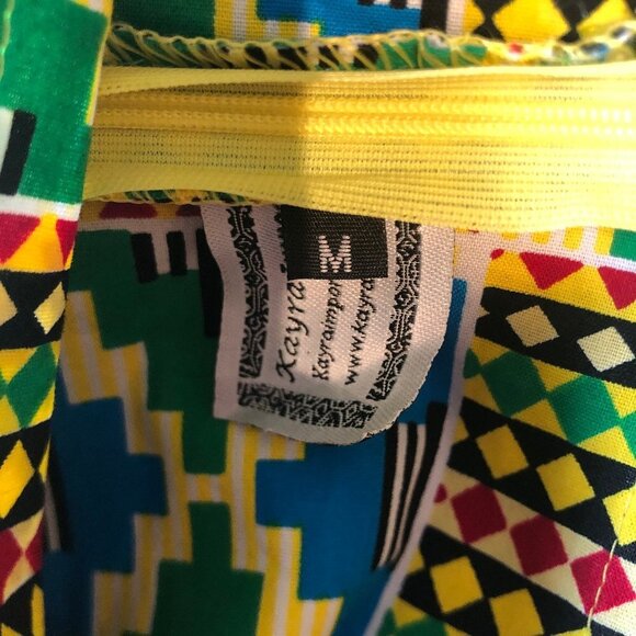 Kayra Imports multi-color kente print skirt sz M - Picture 8 of 9